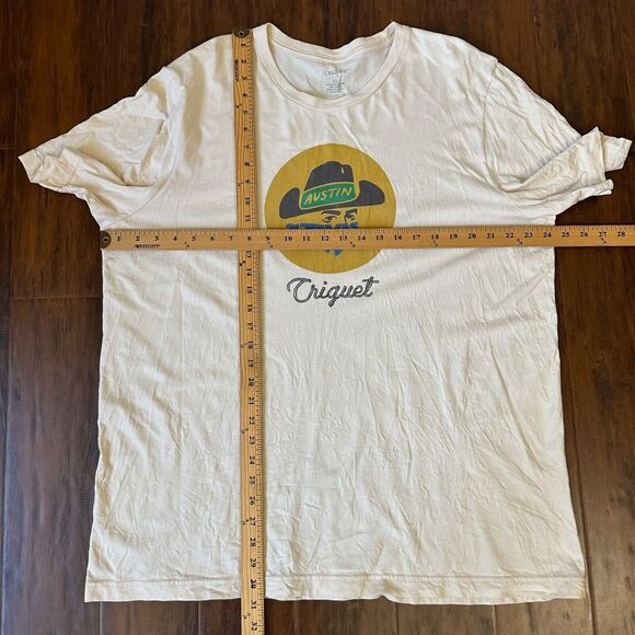 CRIQUET Cowboy Graphic Short Sleeve Crew Neck Tee in Cream - Picture 6 of 6